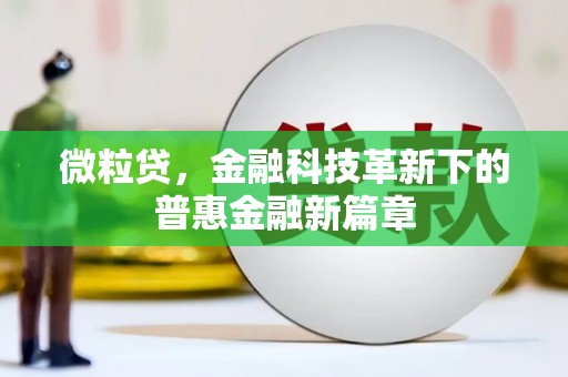 婺城微粒贷，金融科技革新下的普惠金融新篇章