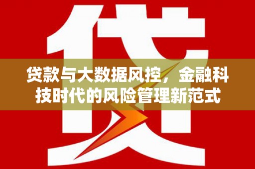 婺城贷款与大数据风控，金融科技时代的风险管理新范式