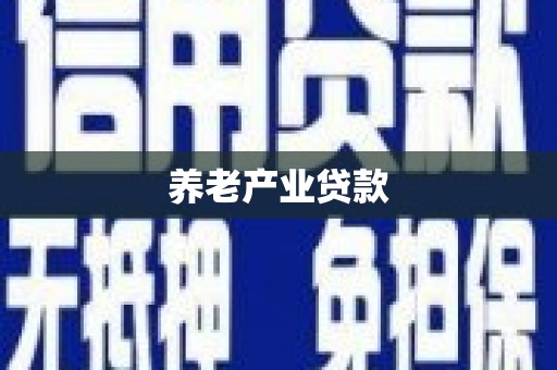 婺城养老产业贷款