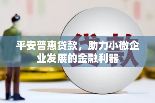 婺城平安普惠贷款，助力小微企业发展的金融利器