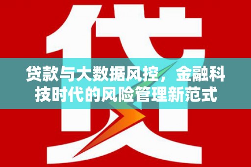 婺城贷款与大数据风控，金融科技时代的风险管理新范式