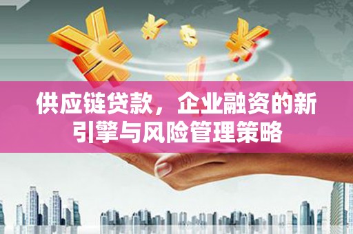 婺城供应链贷款，企业融资的新引擎与风险管理策略