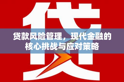 婺城贷款风险管理，现代金融的核心挑战与应对策略