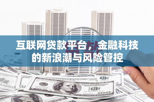婺城互联网贷款平台，金融科技的新浪潮与风险管控