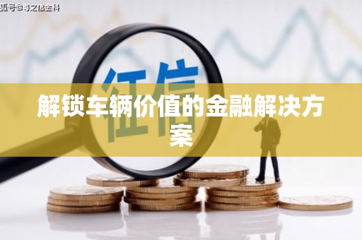 婺城解锁车辆价值的金融解决方案