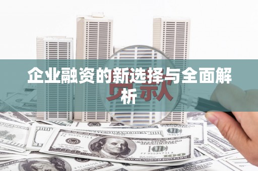 婺城企业融资的新选择与全面解析